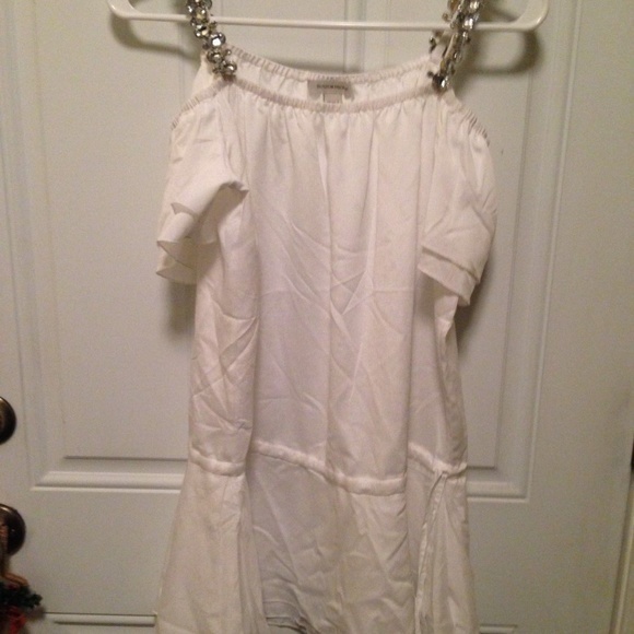 Boston Proper Size 2 Blouse White Off Shoulders - Picture 5 of 7